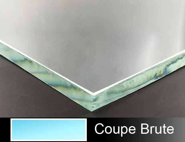 miroir exra-clair finition coupe brute